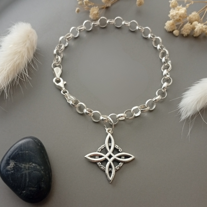Pulsera Nudo de Bruja Original Plata