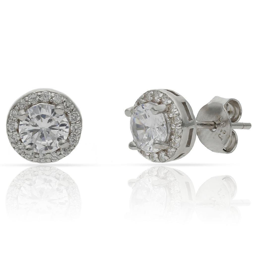 Pendientes Plata White Diamonds