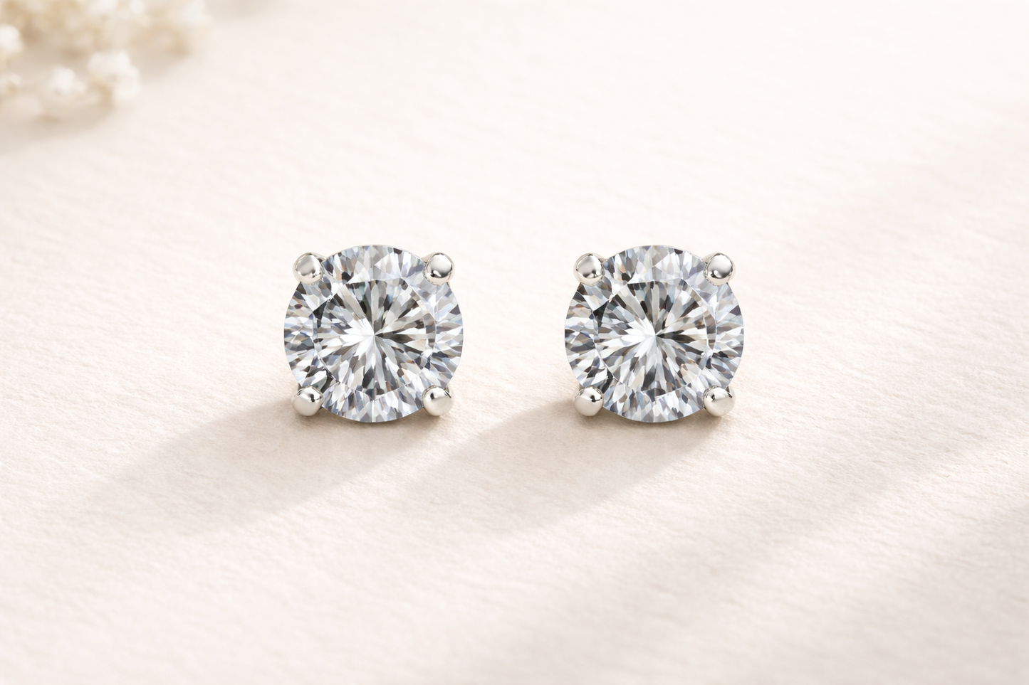 Pendientes White Diamonds mini Plata