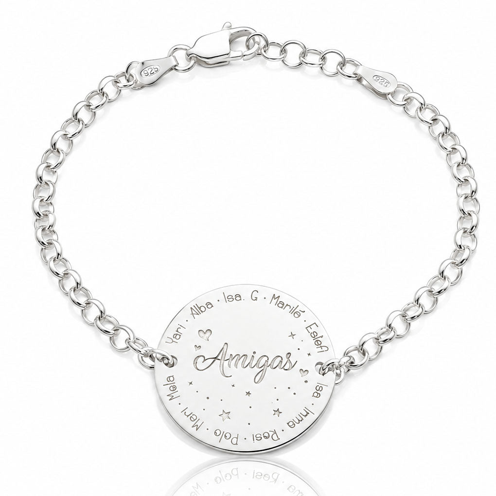 Pulsera Plata Amigas