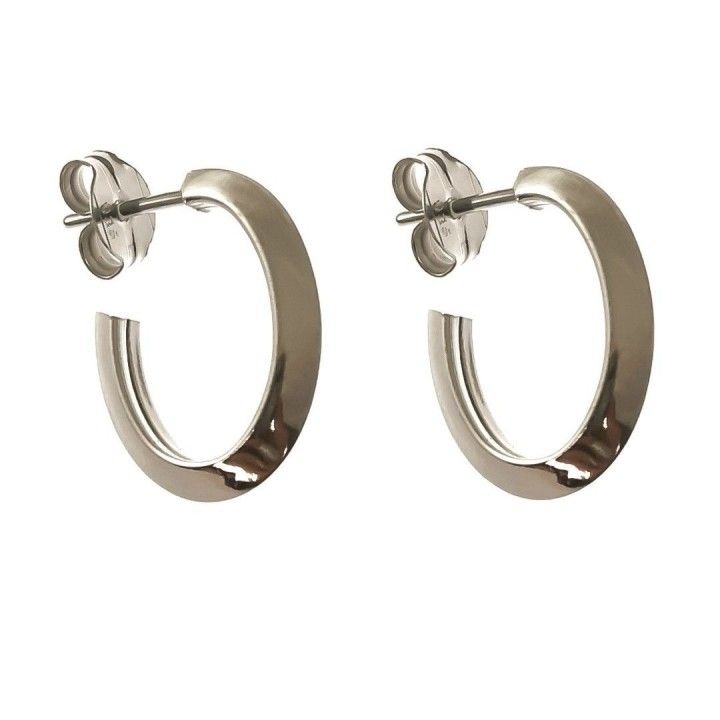 Aro Plata Ovalado 17 mm