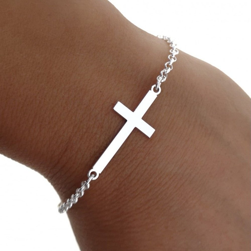 Pulsera con Cruz de Plata