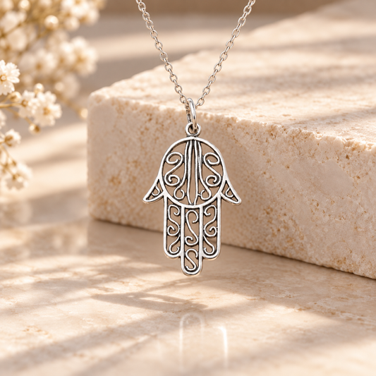 Collar Mano de Fatima Plata