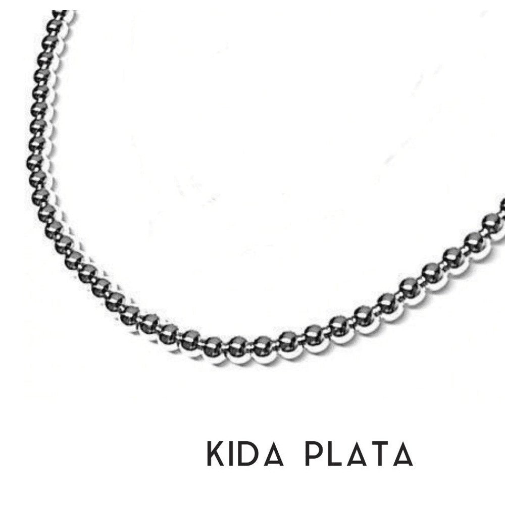 Collar Bola Plata 6 mm