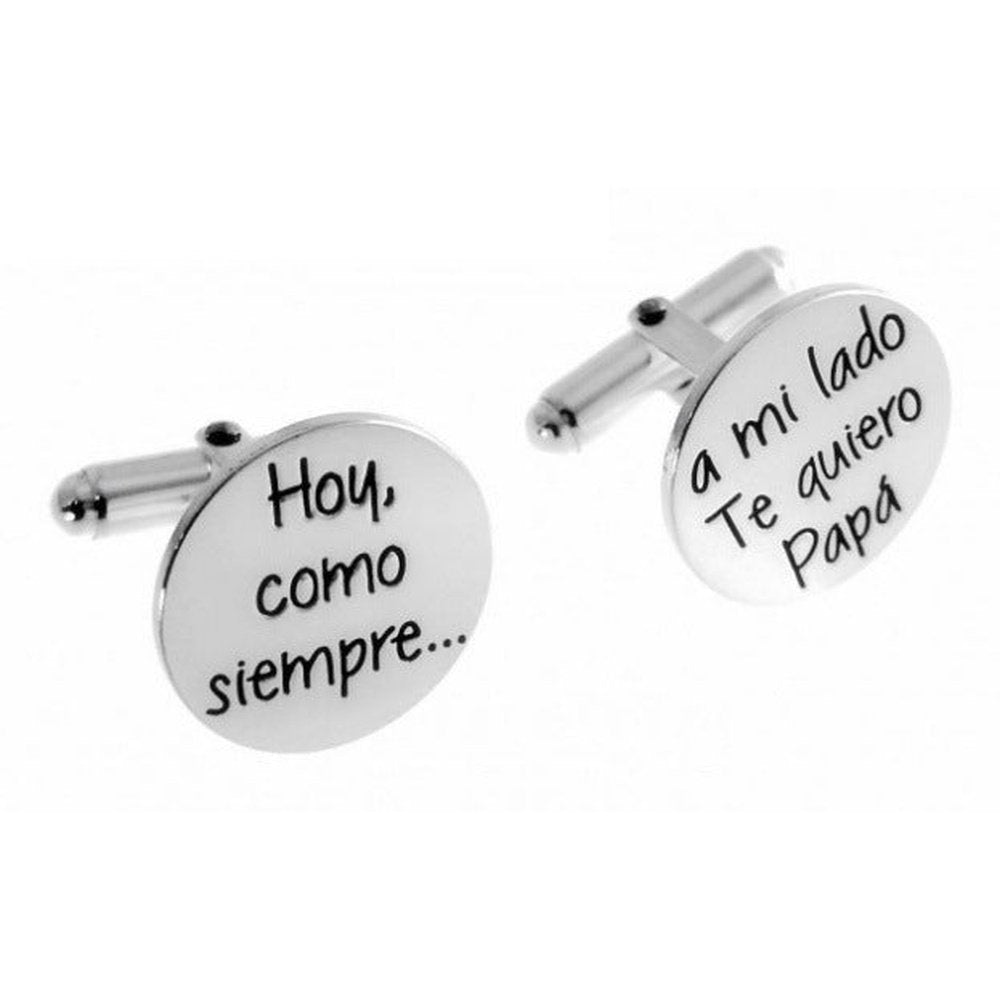 Gemelos Plata Personalizados