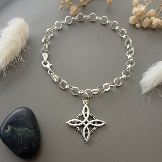 Pulsera Nudo de Bruja Original Plata