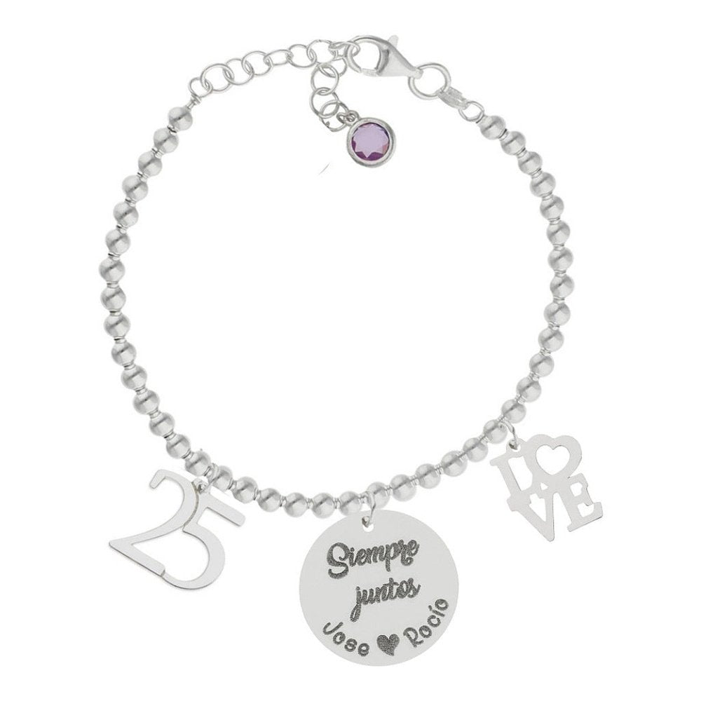 Pulsera Plata Siempre Juntos