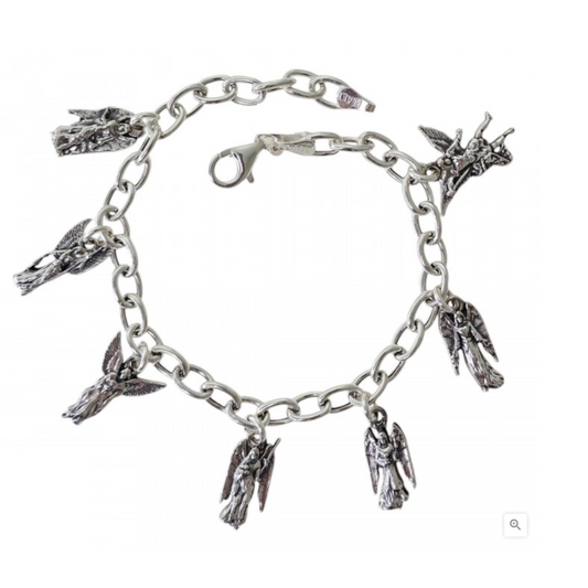 Pulsera Plata Mujer Siete Arcangeles