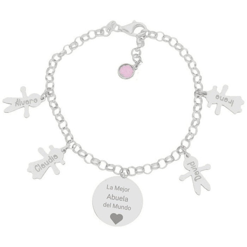 Pulsera Plata Abuela con Nietos