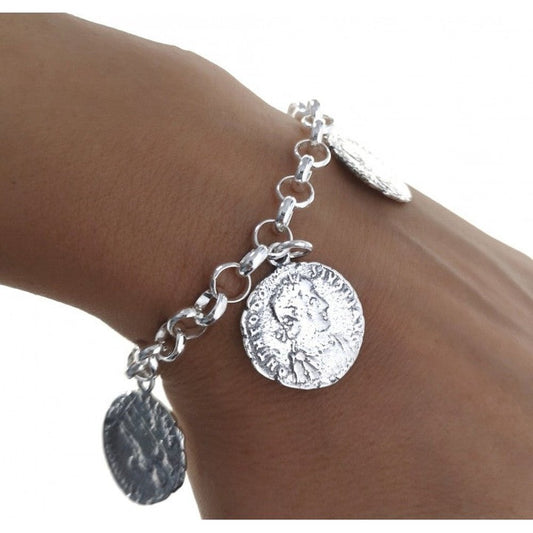 Pulsera Monedas Plata