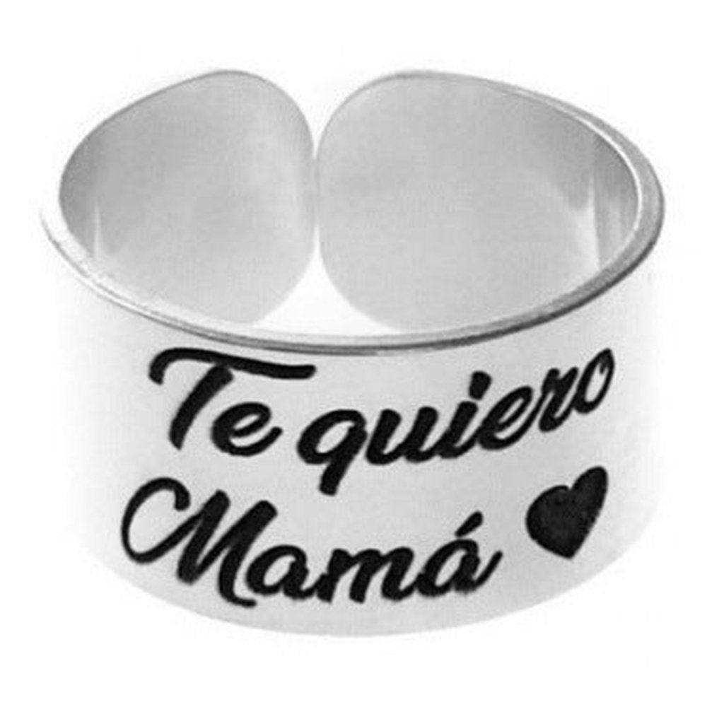 Anillo Plata Mama Personalizado