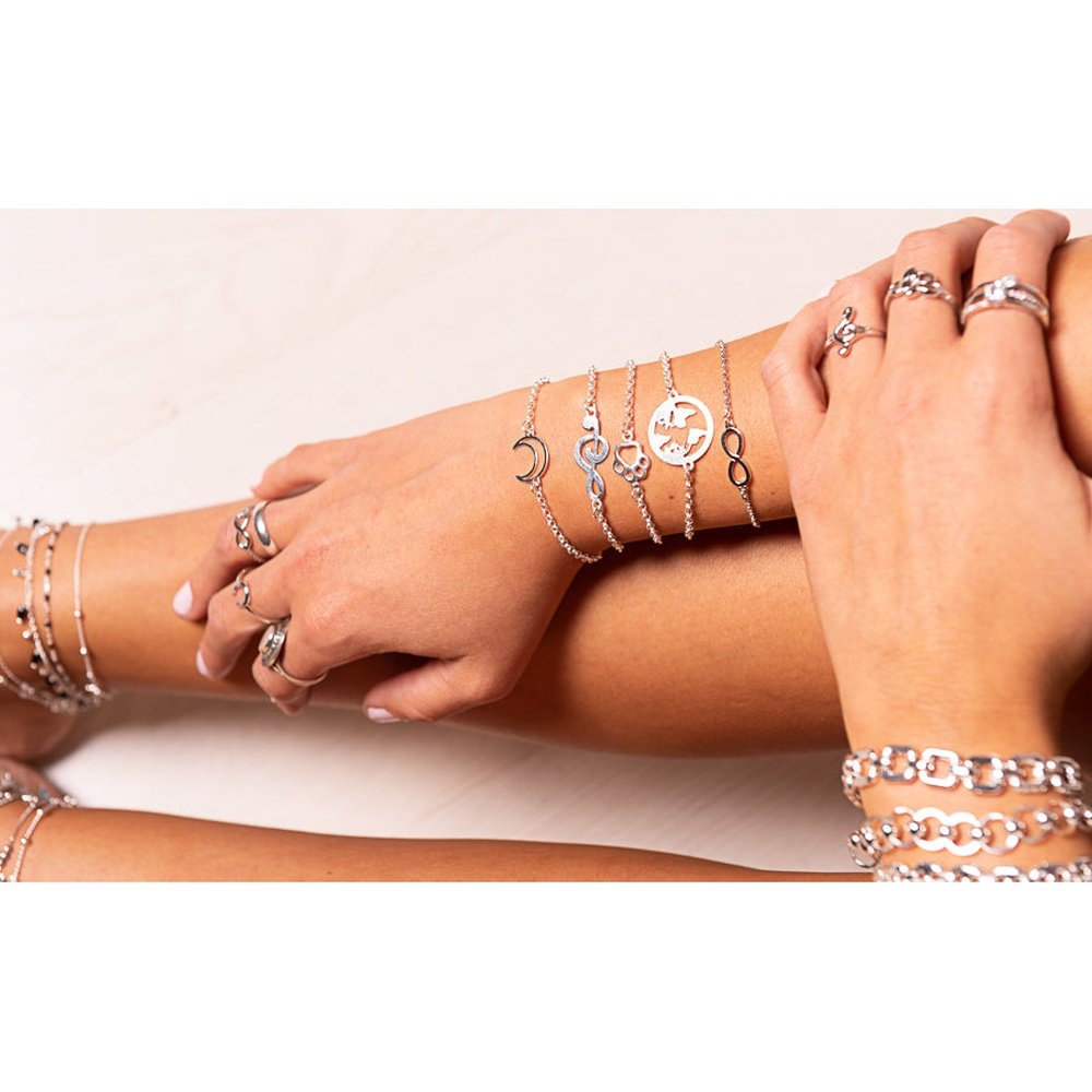 Pulsera Plata Una Huella