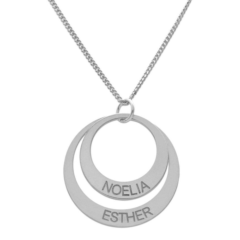 Collar Plata dos Circulos Personalizado