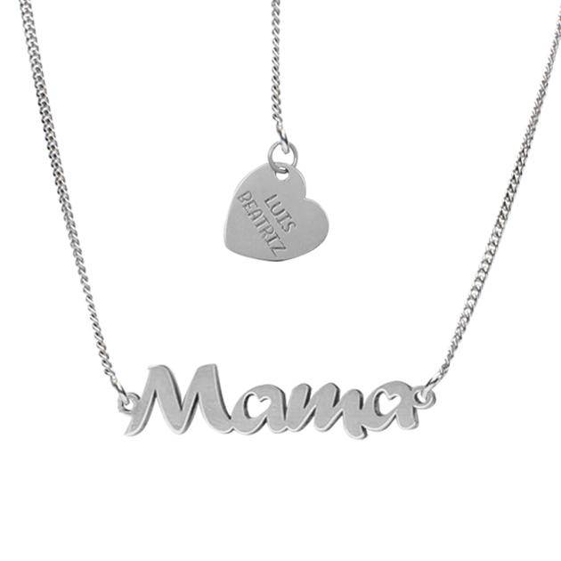 Collar Plata Mama Nombres-Kida Plata-collar plata personalizado,plata
