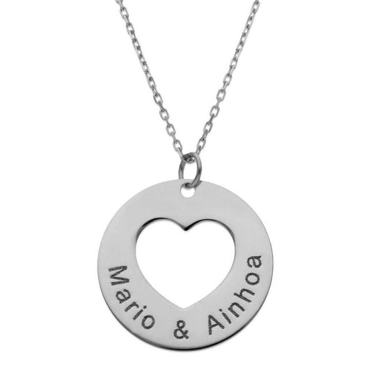 Collar Corazon Personalizado Plata