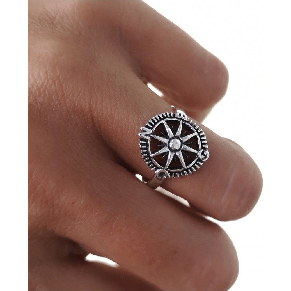 Anillo Plata Rosa de los Vientos
