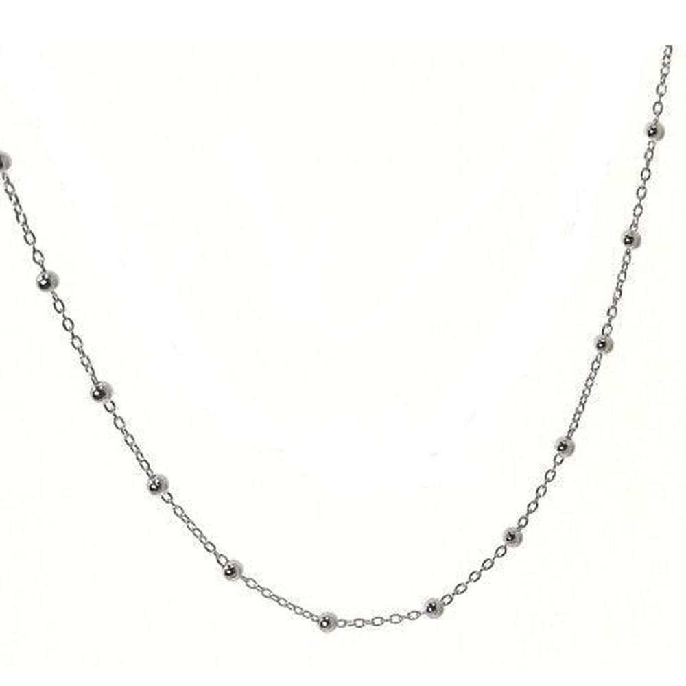 Cadena Plata Bolitas
