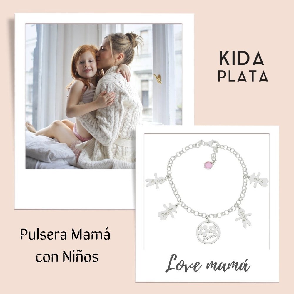 Pulsera Plata Personalizada para Mamá