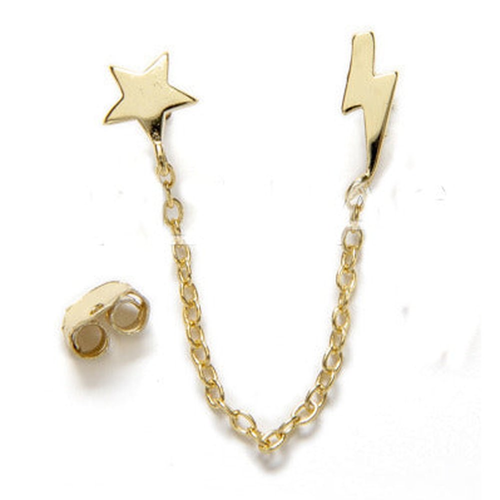 Pendientes Plata Estrella rayo