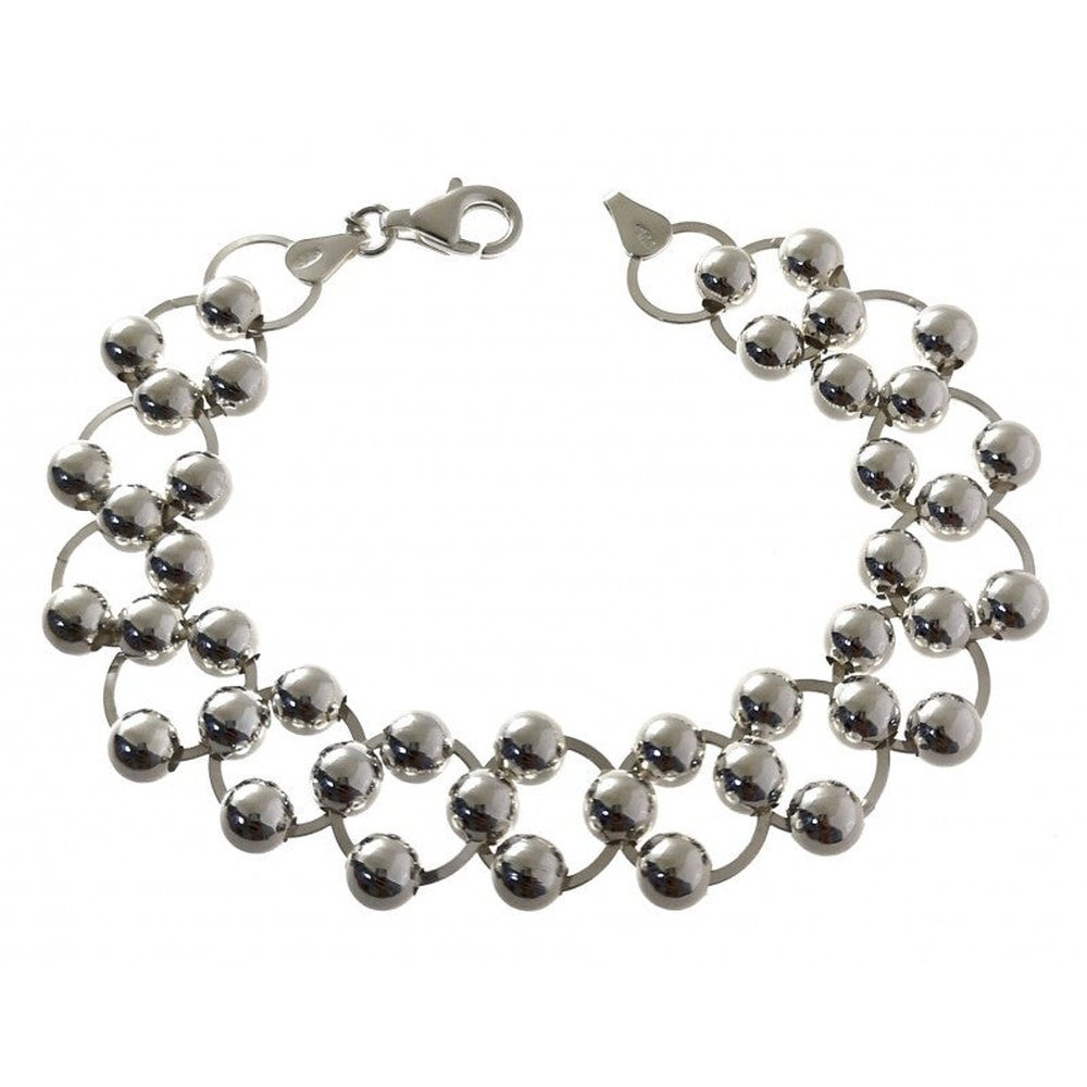 Pulsera Plata Aro 4 bolas