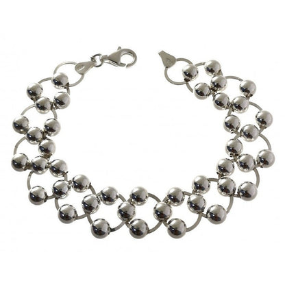 Pulsera Plata Aro 4 bolas
