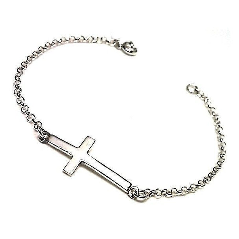 Pulsera con Cruz de Plata