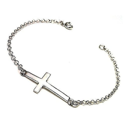 Pulsera con Cruz de Plata