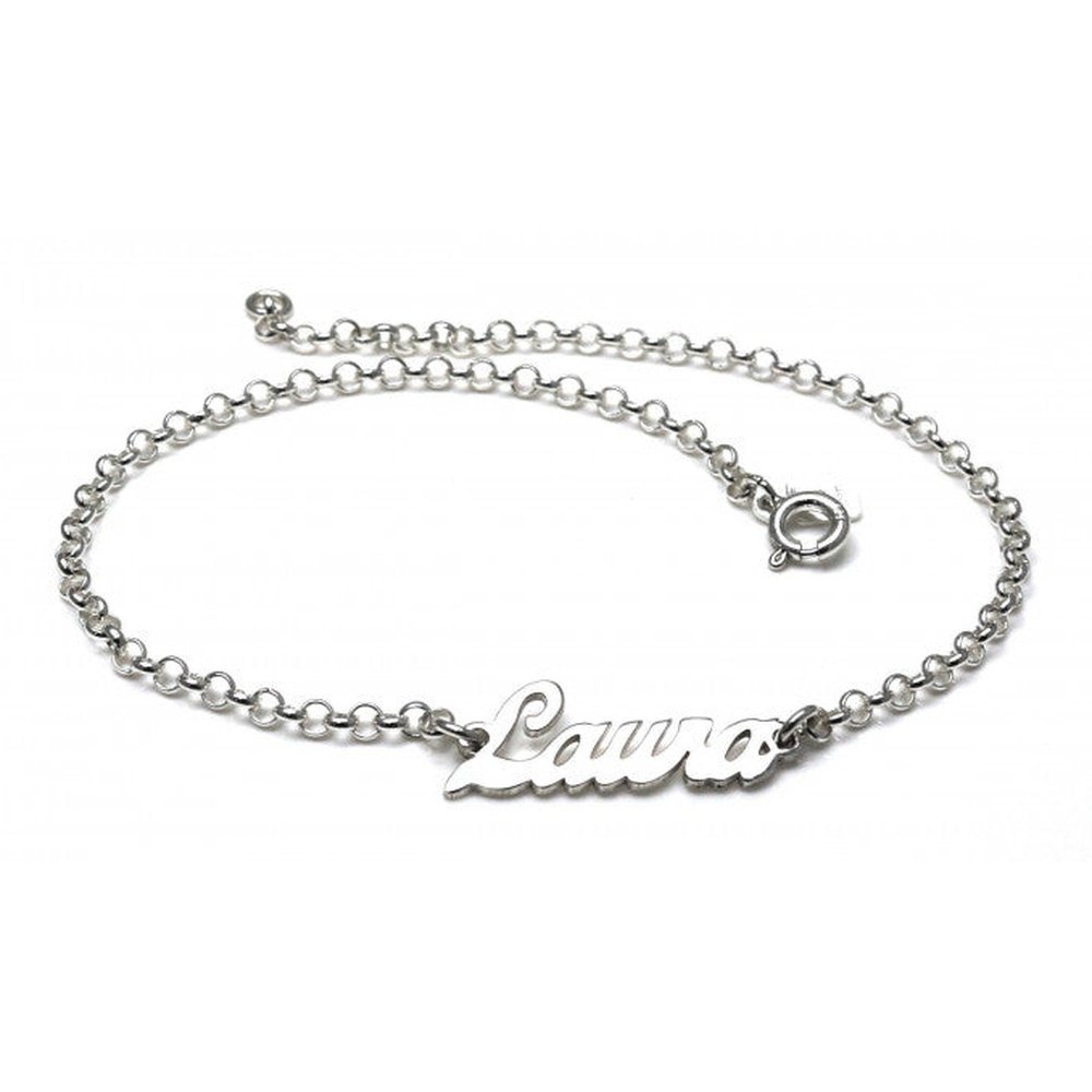 Tobillera Plata Personalizada