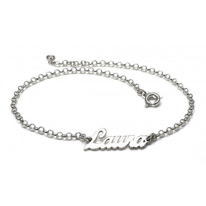 Tobillera Plata Personalizada