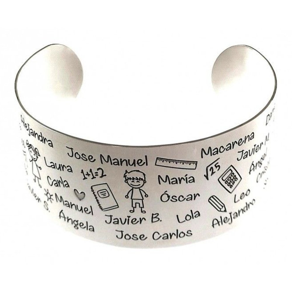 Brazalete Plata Personalizado Profesora