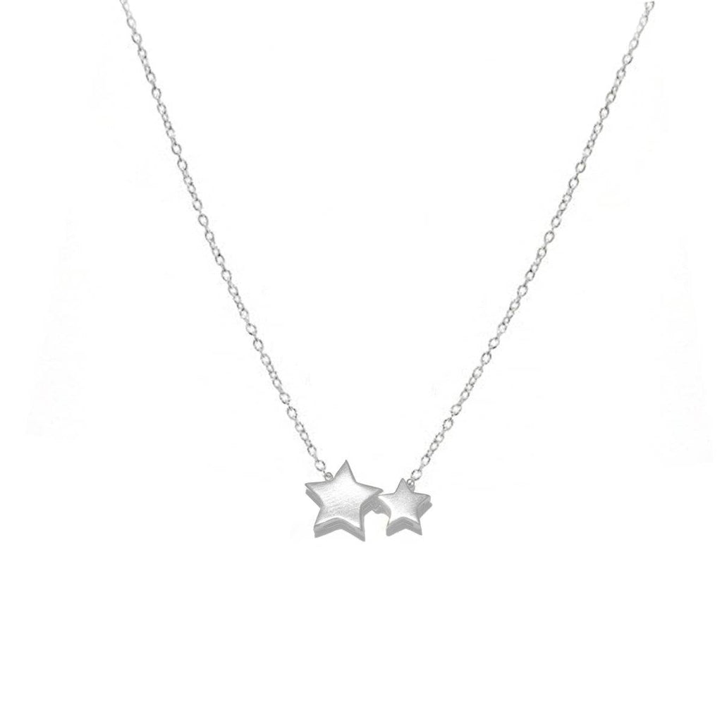 Collar Plata Estrellas-Kida Plata-Cadena Plata,Colgante Plata,Collar de Plata,collar estrellas,Collar Plata Barato,Pulsera Plata personalizada