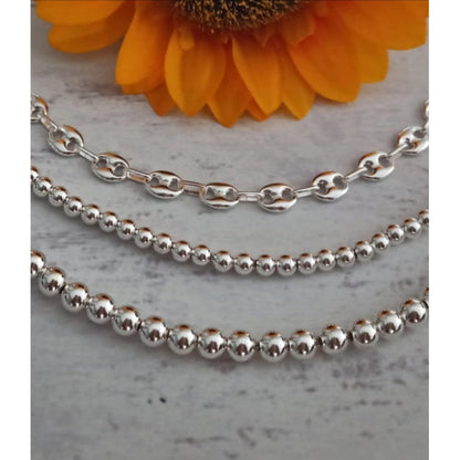 Collar Bola Plata 6 mm