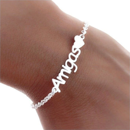 Pulsera Plata Amigas