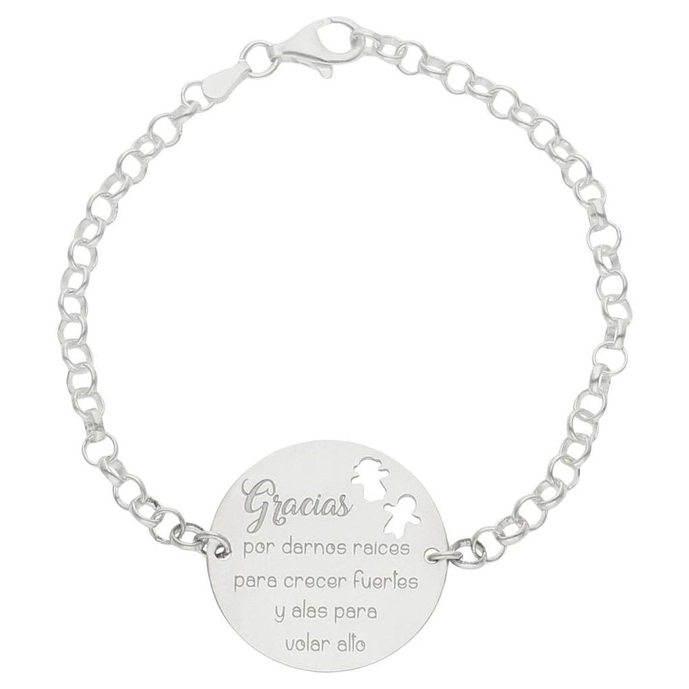 Pulsera Plata Profesora Gracias